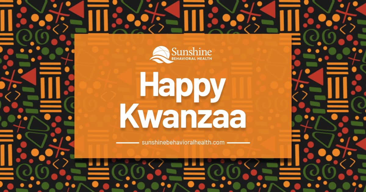 Graphic with Happy Kwanzaa written